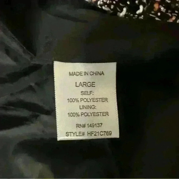 Hyfve Tweed Style Jacket Women’s Size Large Lined 4 Front Buttons Pockets - Picture 4 of 16